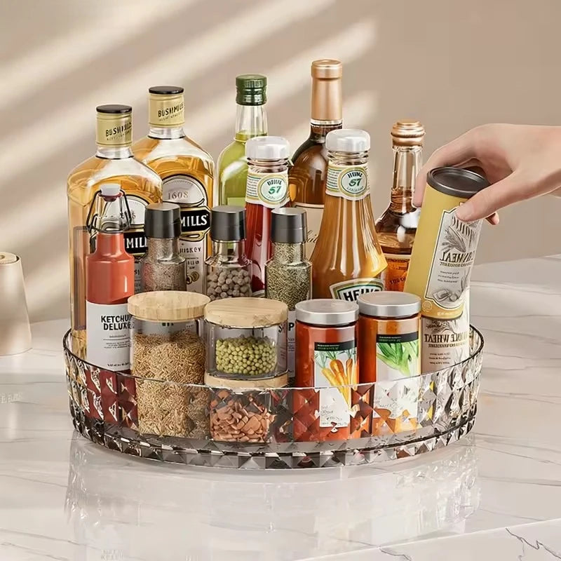 Rangement de Cuisine Rotatif 360° - Organisateur Épices & Condiments