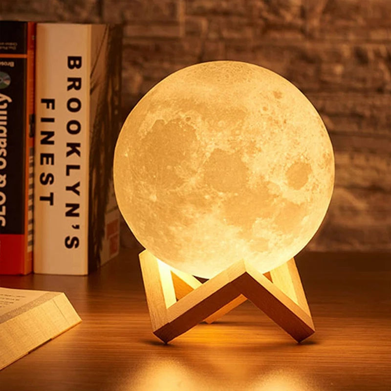Veilleuse Lune Galaxie LED - Lampe Décorative Chambre Enfant