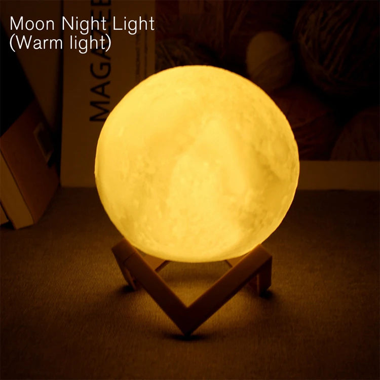 Veilleuse Lune Galaxie LED - Lampe Décorative Chambre Enfant