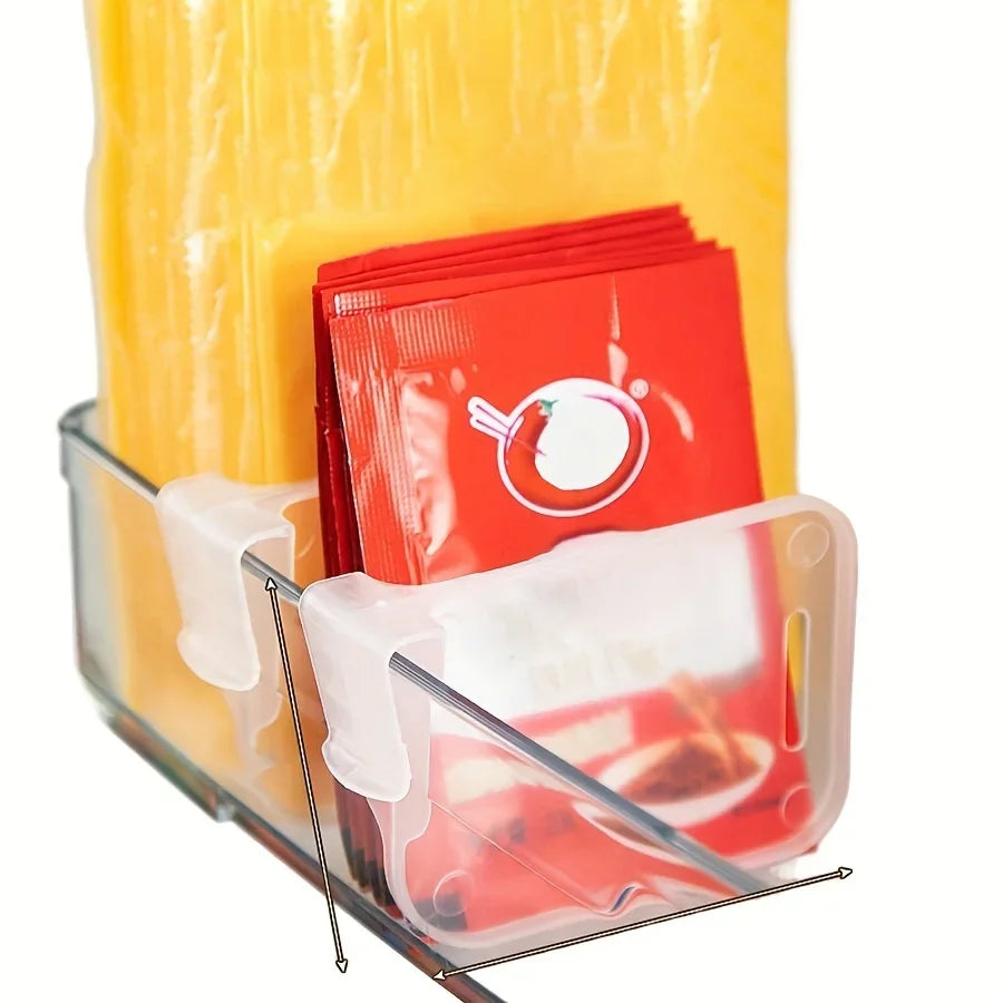 Séparateurs de Réfrigérateur Transparents - Diviseurs Ajustables pour Frigo & Placards