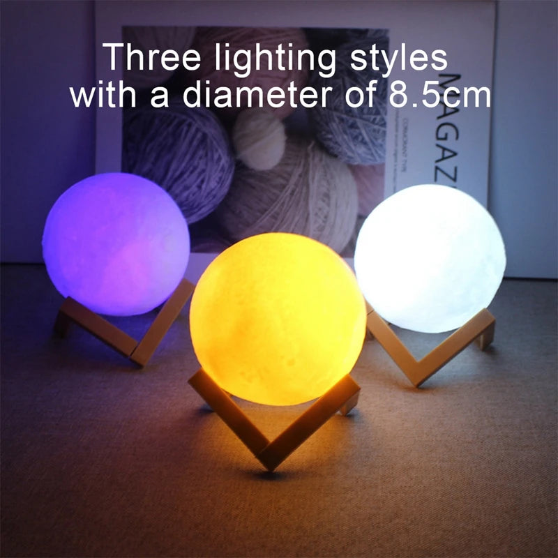 Veilleuse Lune Galaxie LED - Lampe Décorative Chambre Enfant