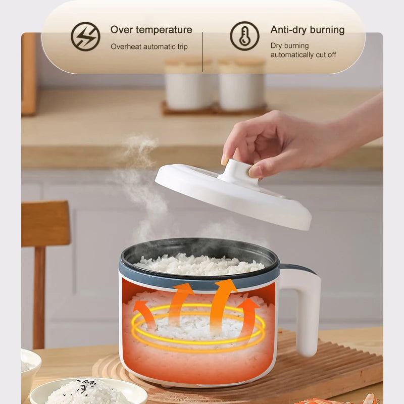Electric Rice Cooker 110V/220V Multi cooker Single Double Layer Mini Non-Stick Smart Mechanical Hotpot for Kitchen and Home