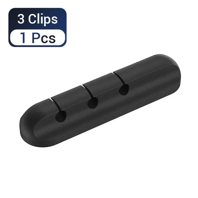 Organisateur de Câbles en Silicone - Clips Range-Câbles Bureau