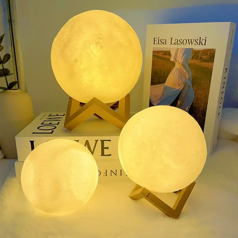 Veilleuse Lune Galaxie LED - Lampe Décorative Chambre Enfant