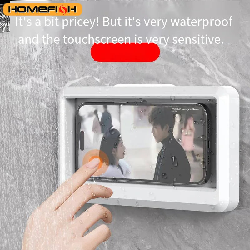 Fixed Universal Waterproof and Anti-fog Mobile Phone Case for Bathroom Shower Phone Holder Waterproof Can Touched Shower Phone