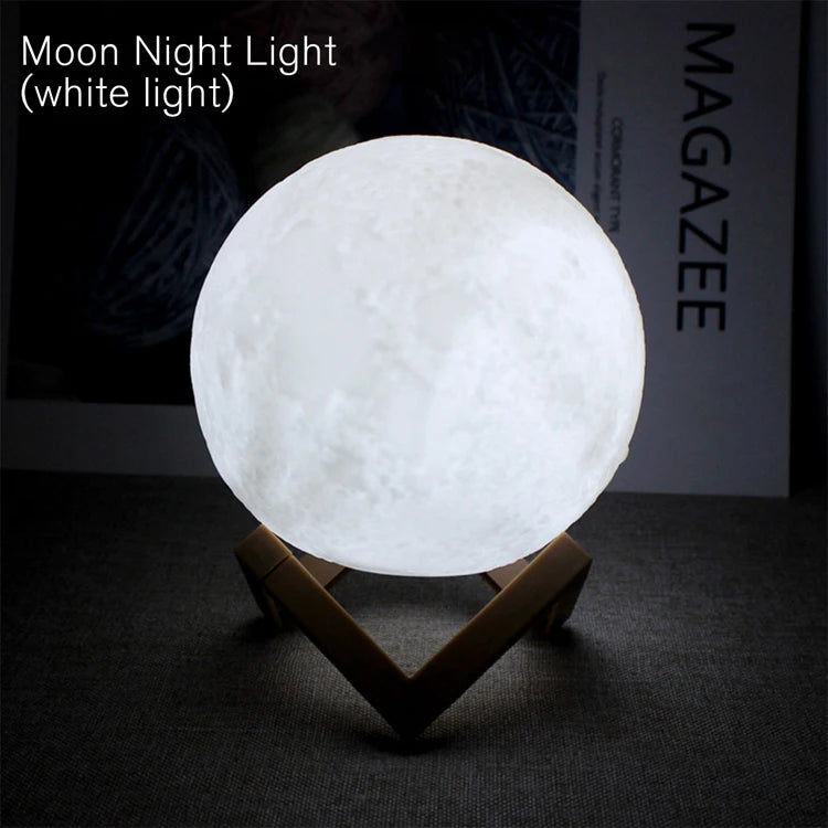 Veilleuse Lune Galaxie LED - Lampe Décorative Chambre Enfant