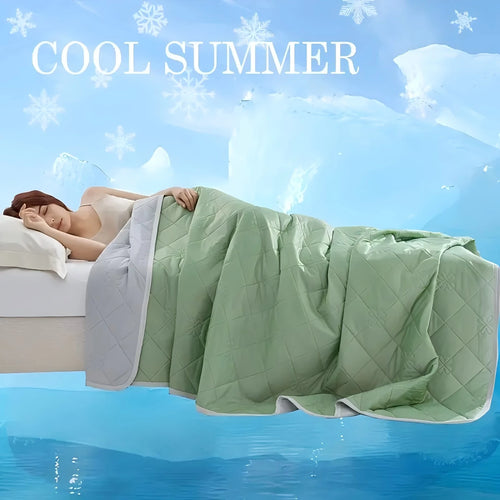 1pc Large Cooling Blanket for Hot Sleepers, Dual-Sided Soft & Lightweight Summer Bedding, Contemporary Geometric Pattern,