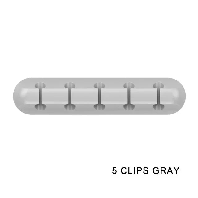 Organisateur de Câbles en Silicone - Clips Range-Câbles Bureau