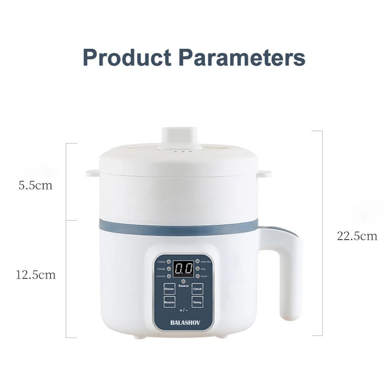 Electric Rice Cooker 110V/220V Multi cooker Single Double Layer Mini Non-Stick Smart Mechanical Hotpot for Kitchen and Home
