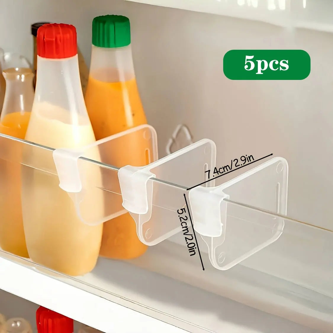 Séparateurs de Réfrigérateur Transparents - Diviseurs Ajustables pour Frigo & Placards