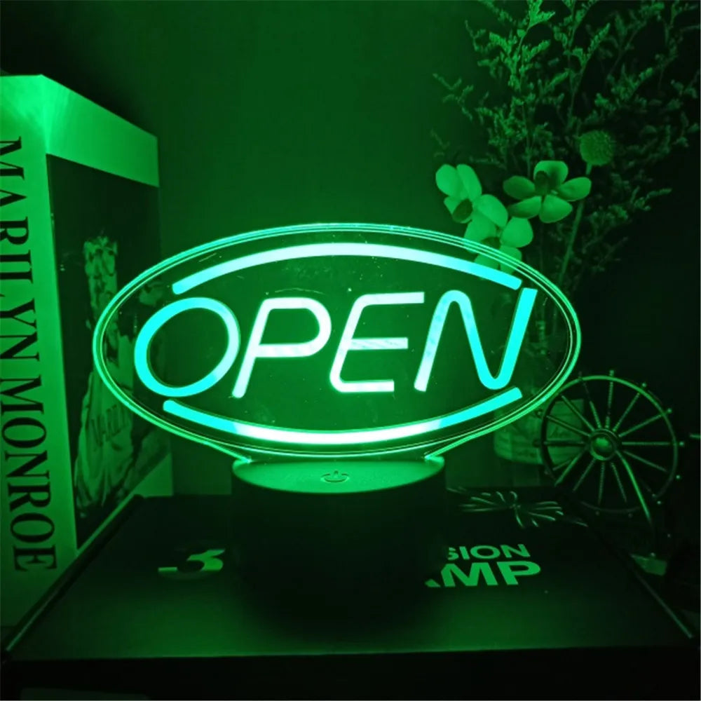 Lampe Néon 3D LED "Good Vibes" - Veilleuse Déco Salon & Fête