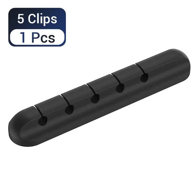 Organisateur de Câbles en Silicone - Clips Range-Câbles Bureau