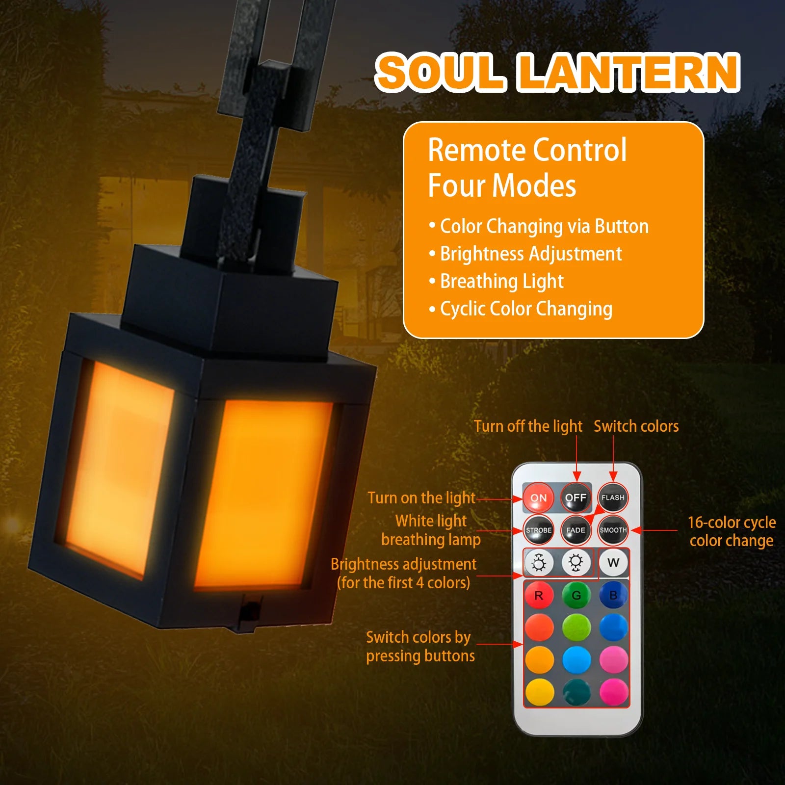 Lanterne Pixel LED Portable - Veilleuse d'Ambiance 16 Couleurs
