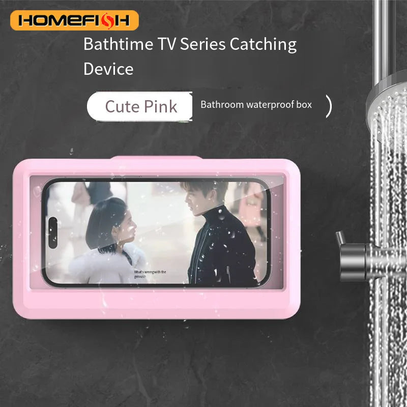 Fixed Universal Waterproof and Anti-fog Mobile Phone Case for Bathroom Shower Phone Holder Waterproof Can Touched Shower Phone