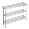 SucceBuy Stainless Steel Food Prep Table Commercial Kitchen Worktable w/Adjustable Undershelf Heavy Duty Prep Table Metal Table
