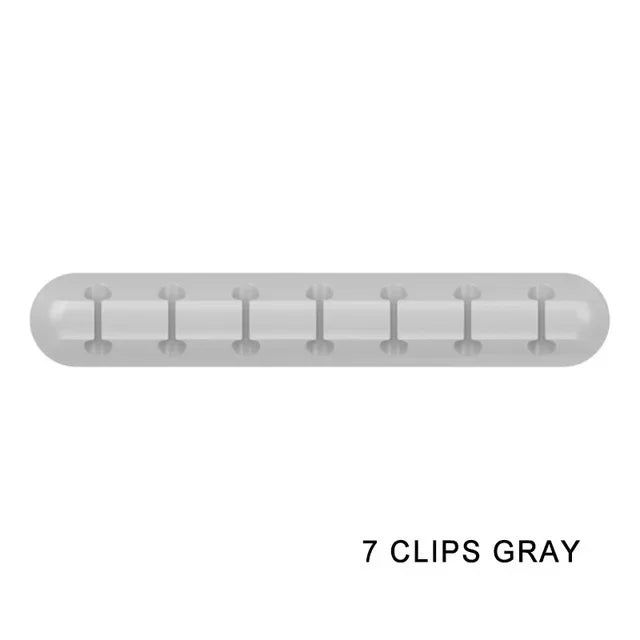 Organisateur de Câbles en Silicone - Clips Range-Câbles Bureau
