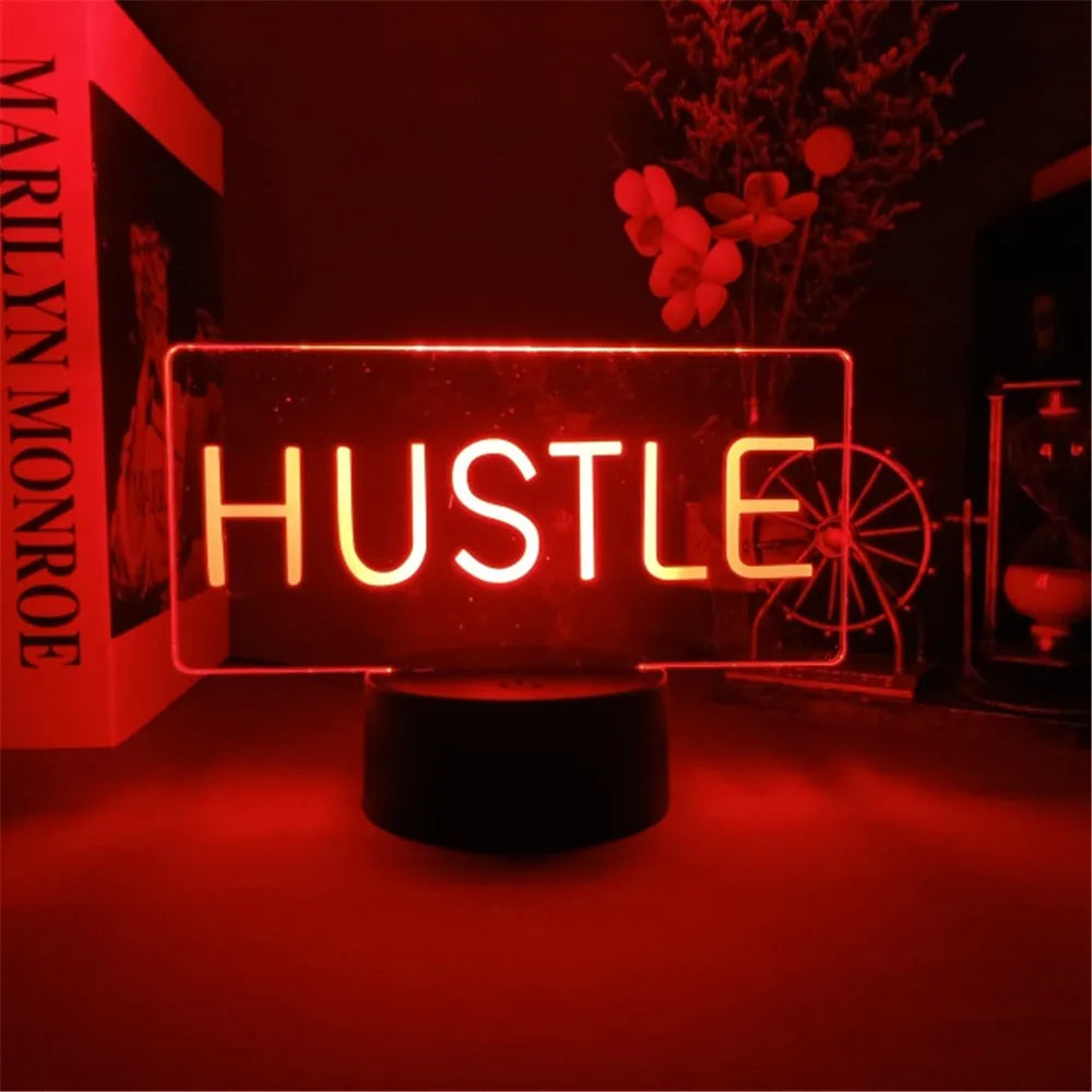 Lampe Néon 3D LED "Good Vibes" - Veilleuse Déco Salon & Fête